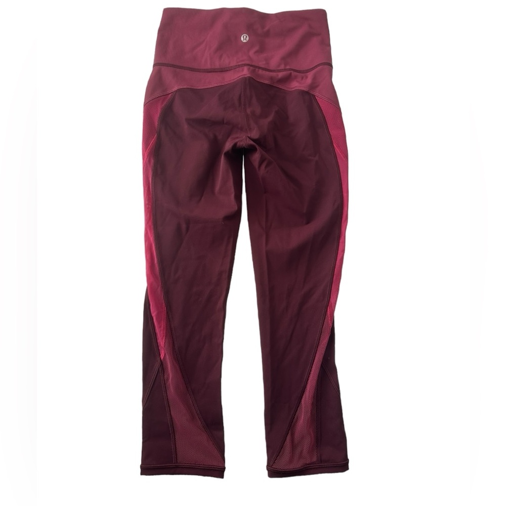 Lululemon Red Capri Leggings Mesh Size 4